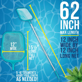 U.S. Pool Supply adjustable pole sections provide customized length for different tasks.