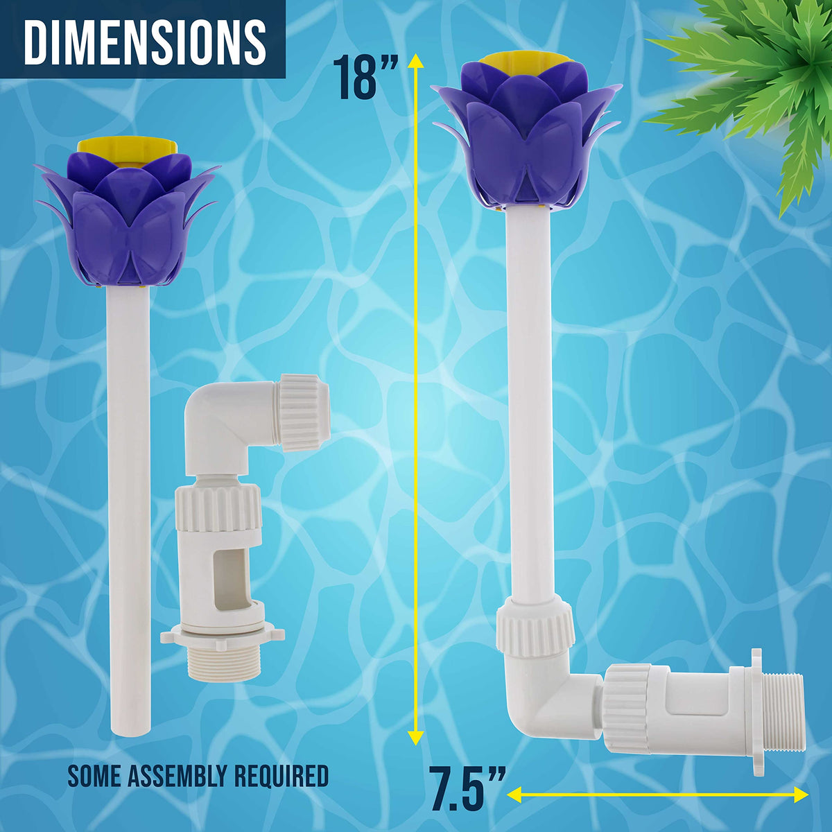 US Pool Supply adjustable spray height makes it easy to tailor the splash height.