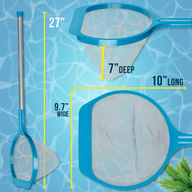 US Pool Supply aluminum pole extends reach for easy above-ground cleaning.