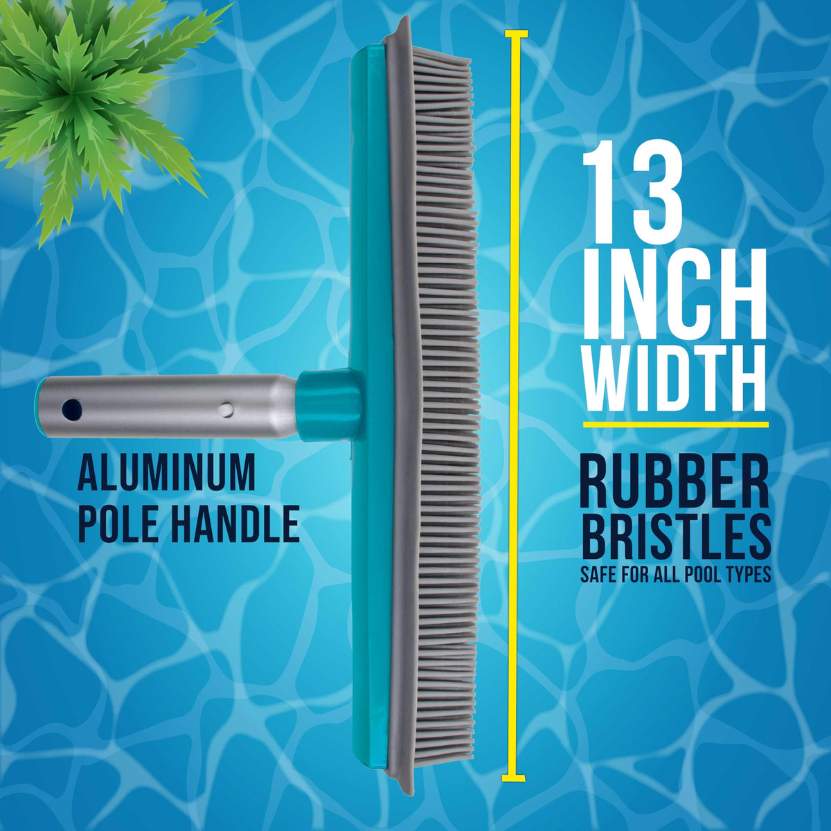 U.S. Pool Supply aluminum-pole compatible pool brush for easy reach