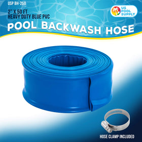 U.S. Pool Supply backwash hose, 2-inch by 50-foot, ready for pool drainage.