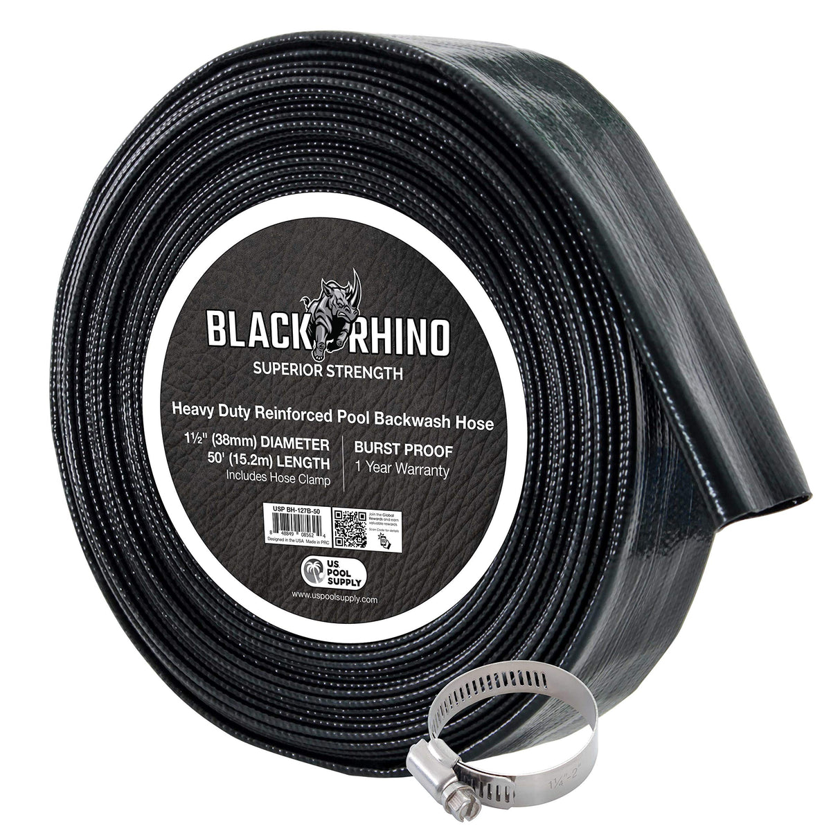 U.S. Pool Supply backwash hose 50 ft for reliable pool drainage and backwashing.