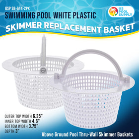 US Pool Supply basket clean-out in action helps prevent pump strain by collecting leaves.