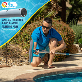 U.S. Pool Supply flexible bristles maintain contact on walls and corners