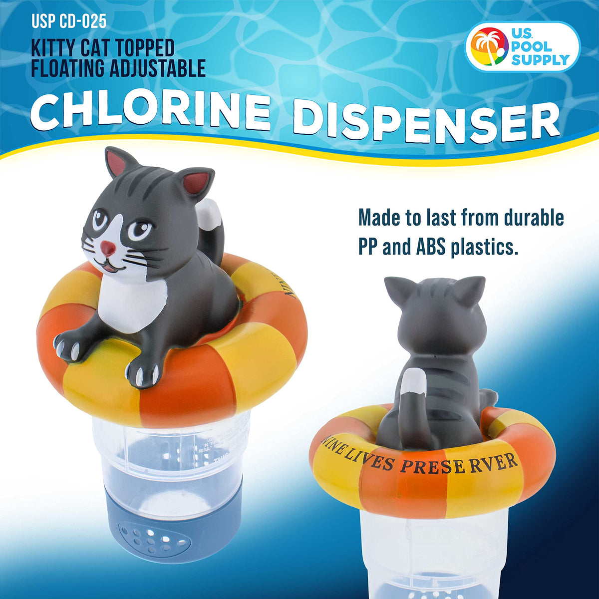US Pool Supply Collapsible Tablet Tank extended for easier chlorine dosing and flexible pool maintenance