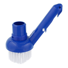U.S. Pool Supply corner vacuum brush with adjustable vac ring cleans corners and steps gently.