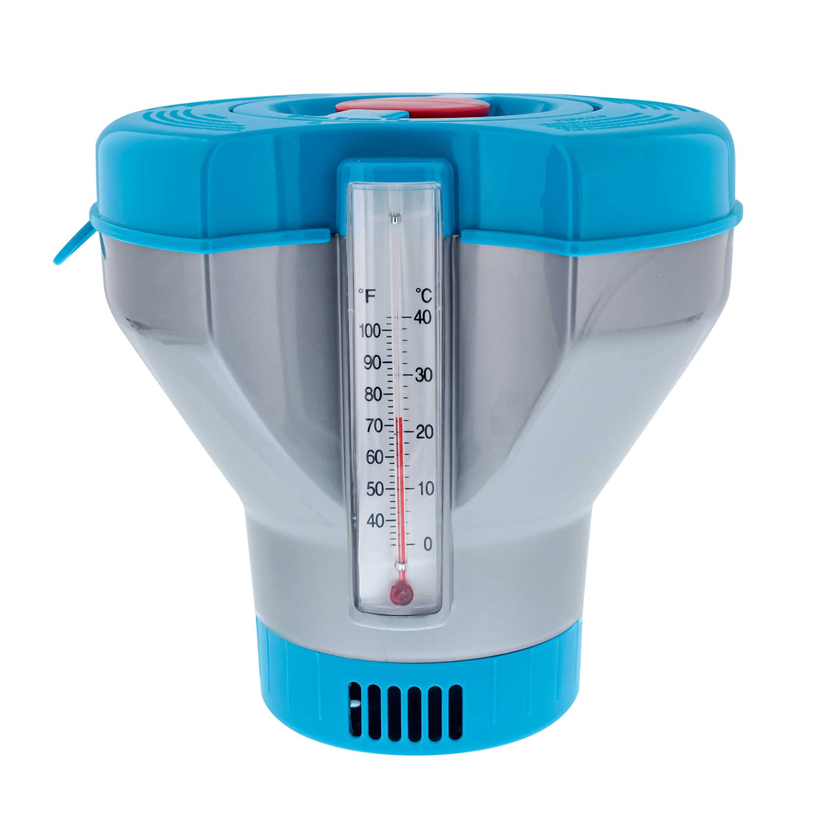 U S Pool Supply Deluxe floater with 8 inch diameter sits on the pool surface for even distribution