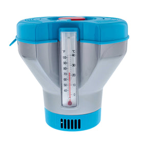 U S Pool Supply Deluxe floater with 8 inch diameter sits on the pool surface for even distribution