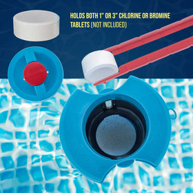 U S Pool Supply Deluxe floater demonstrates adjustable flow control ring