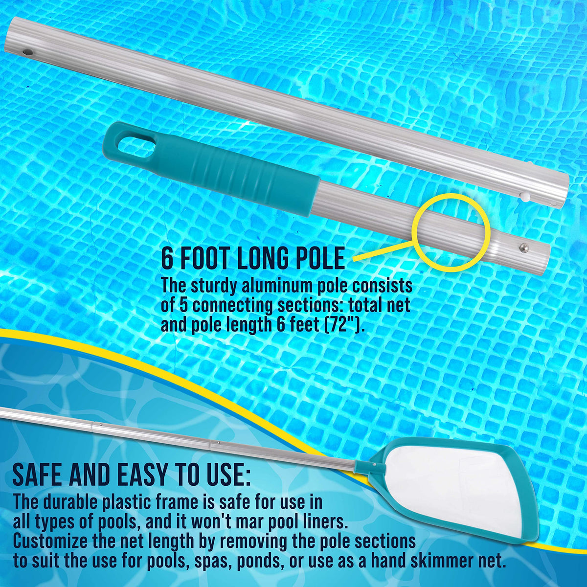 Durable plastic frame protects liners while cleaning without scratches.