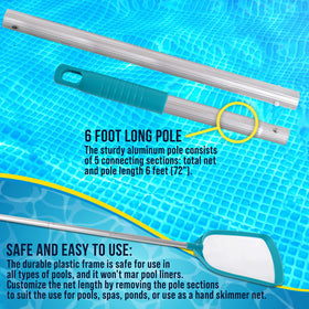 Durable plastic frame protects liners while cleaning without scratches.