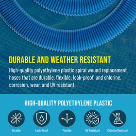 Durable spiral-wound hose from U.S. Pool Supply