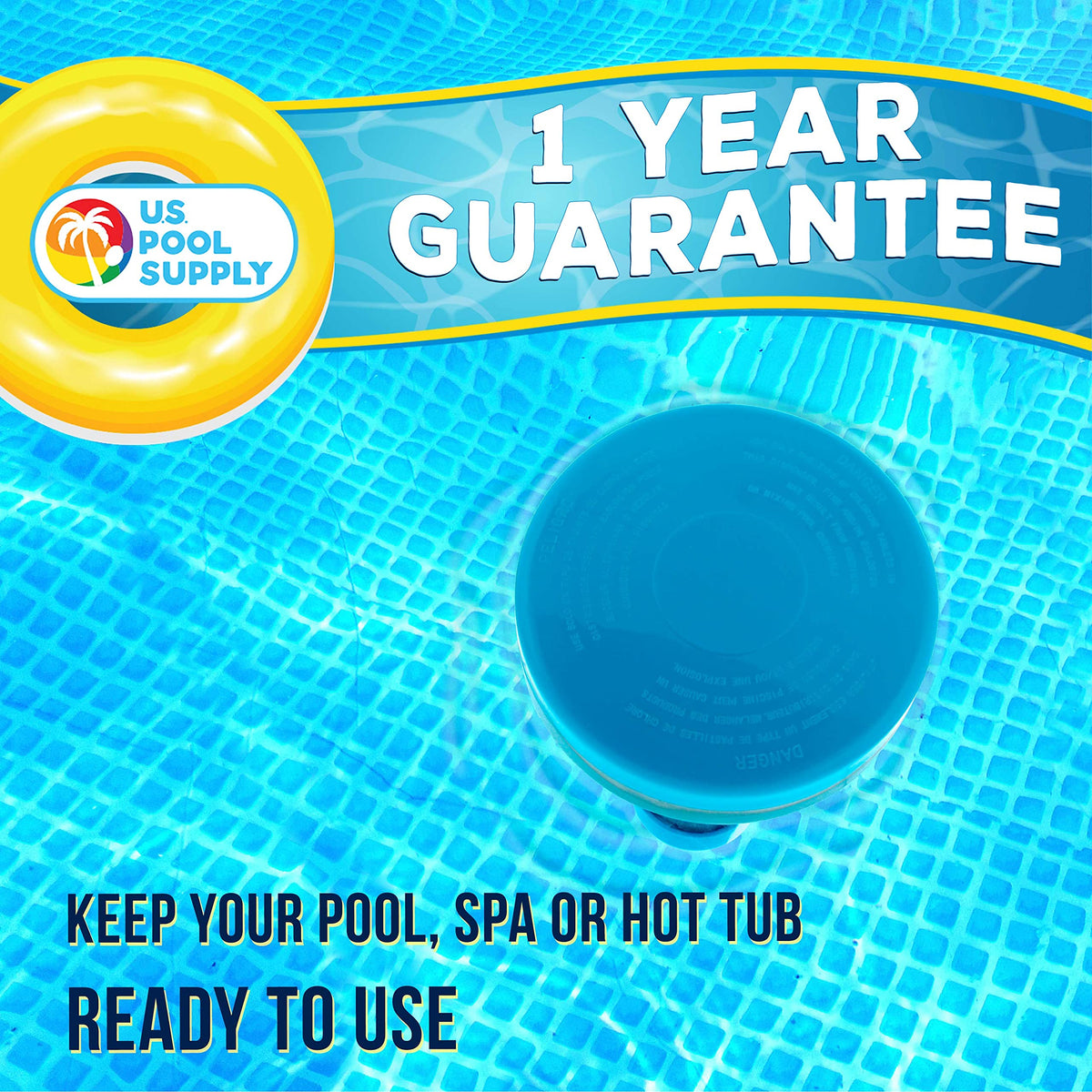 U.S. Pool Supply easy-fill design enables longer intervals between refills.