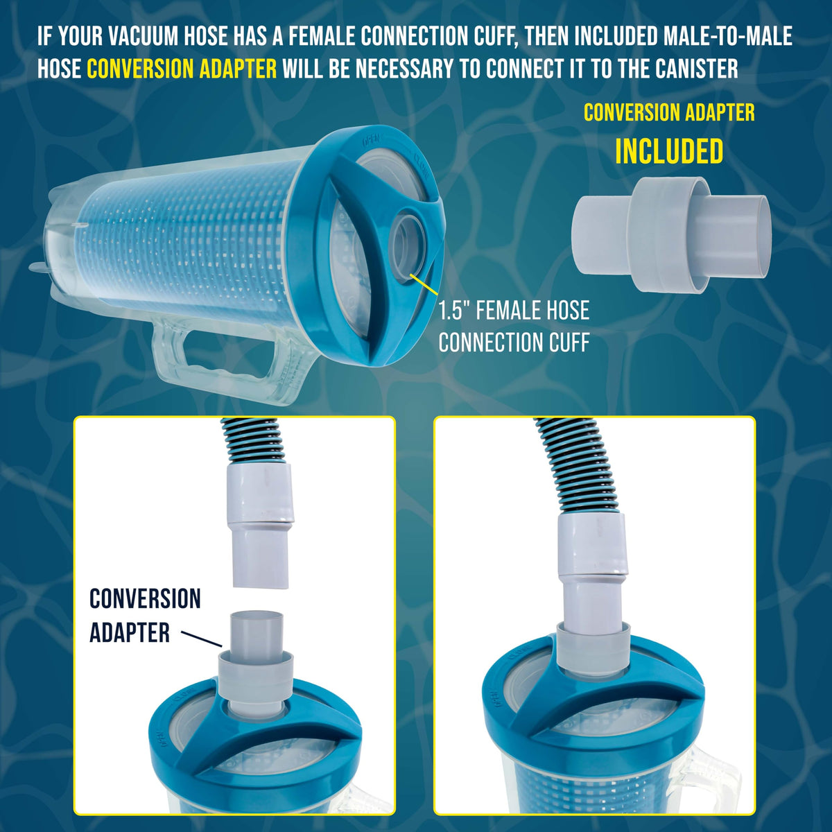 US Pool Supply fine mesh filter bag captures fine debris for cleaner water.