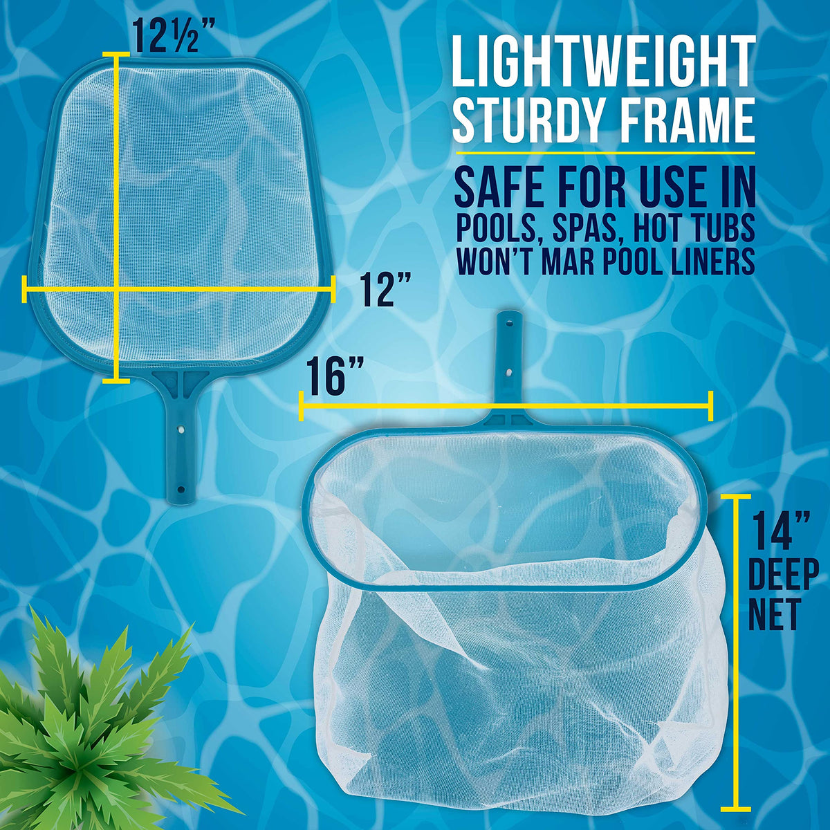 U.S. Pool Supply fine mesh netting detail for delicate debris pickup.