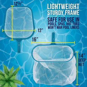 U.S. Pool Supply fine mesh netting detail for delicate debris pickup.