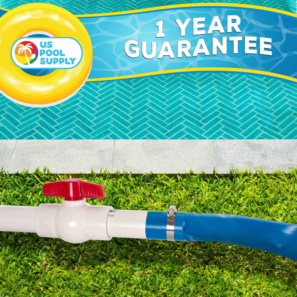 US Pool Supply flexible lay-flat design for easy storing.