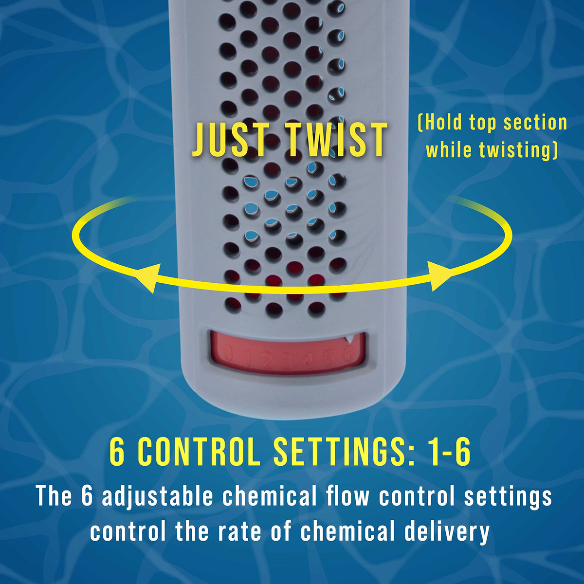 US Pool Supply floating spa dispenser tie string securing the unit in place