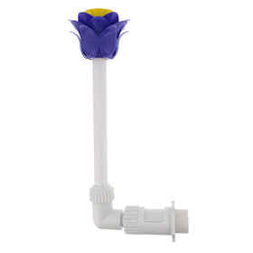 US Pool Supply flower waterfall spray head adds a decorative purple bloom for vibrant pool ambiance.