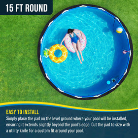 US Pool Supply Ground Shield provides puncture protection and longer liner life.