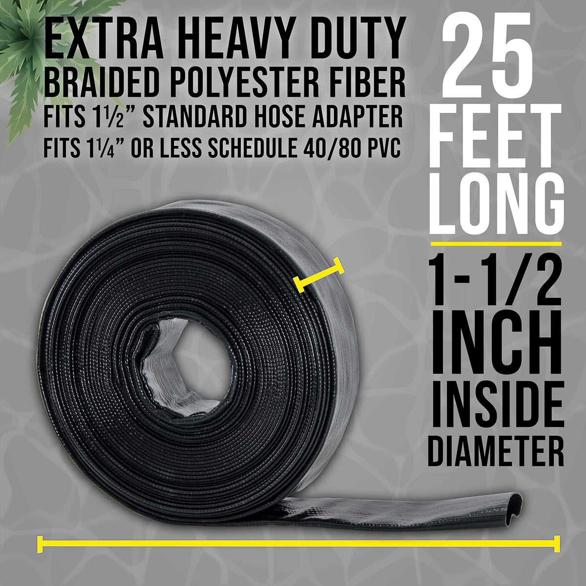 US Pool Supply heavy-duty discharge hose suited for inground and above-ground pools.