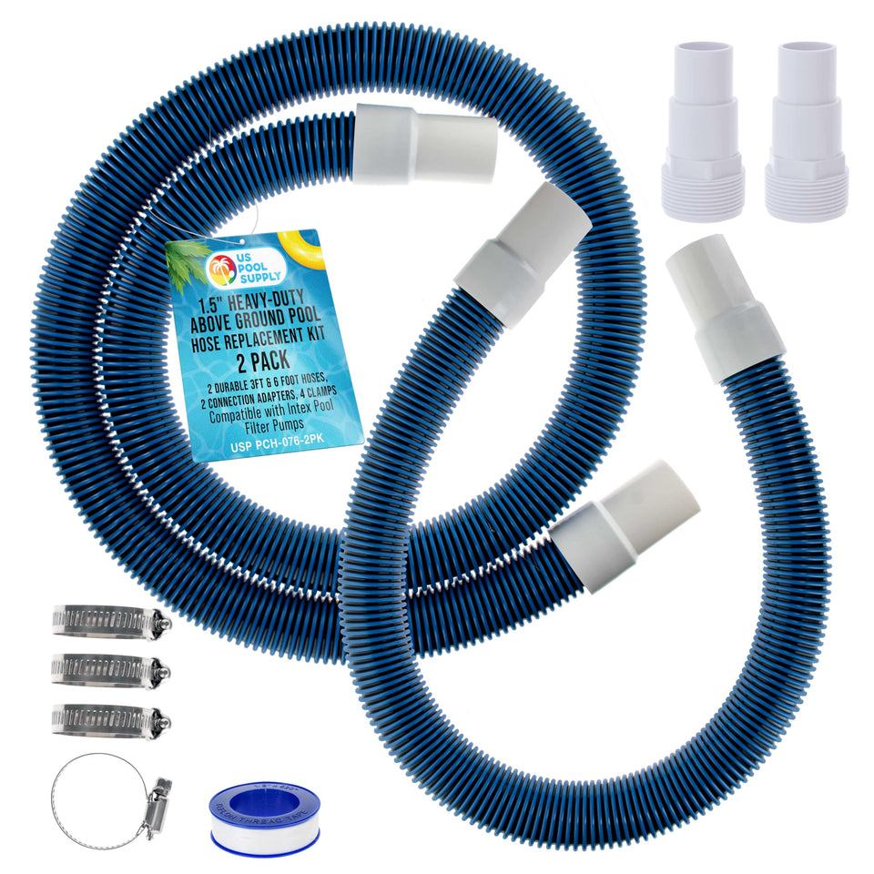U.S. Pool Supply heavy-duty 3 ft hose for above-ground pools, durable connection