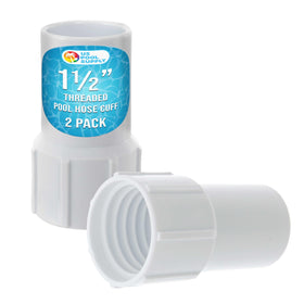 U.S. Pool Supply hose cuff with 1-1/2-inch threaded connection for a secure seal.