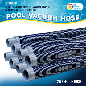 US Pool Supply hose ends show male and female cuffs for a watertight seal.