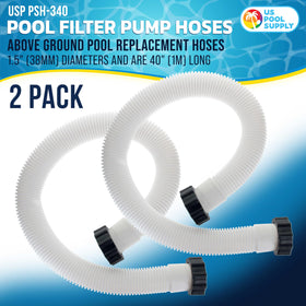 U.S. Pool Supply hose ends with screw-on ring nuts for secure connections