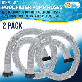 US Pool Supply Intex 29060E-compatible hose, 1.5-inch, for leak-proof pump fittings.