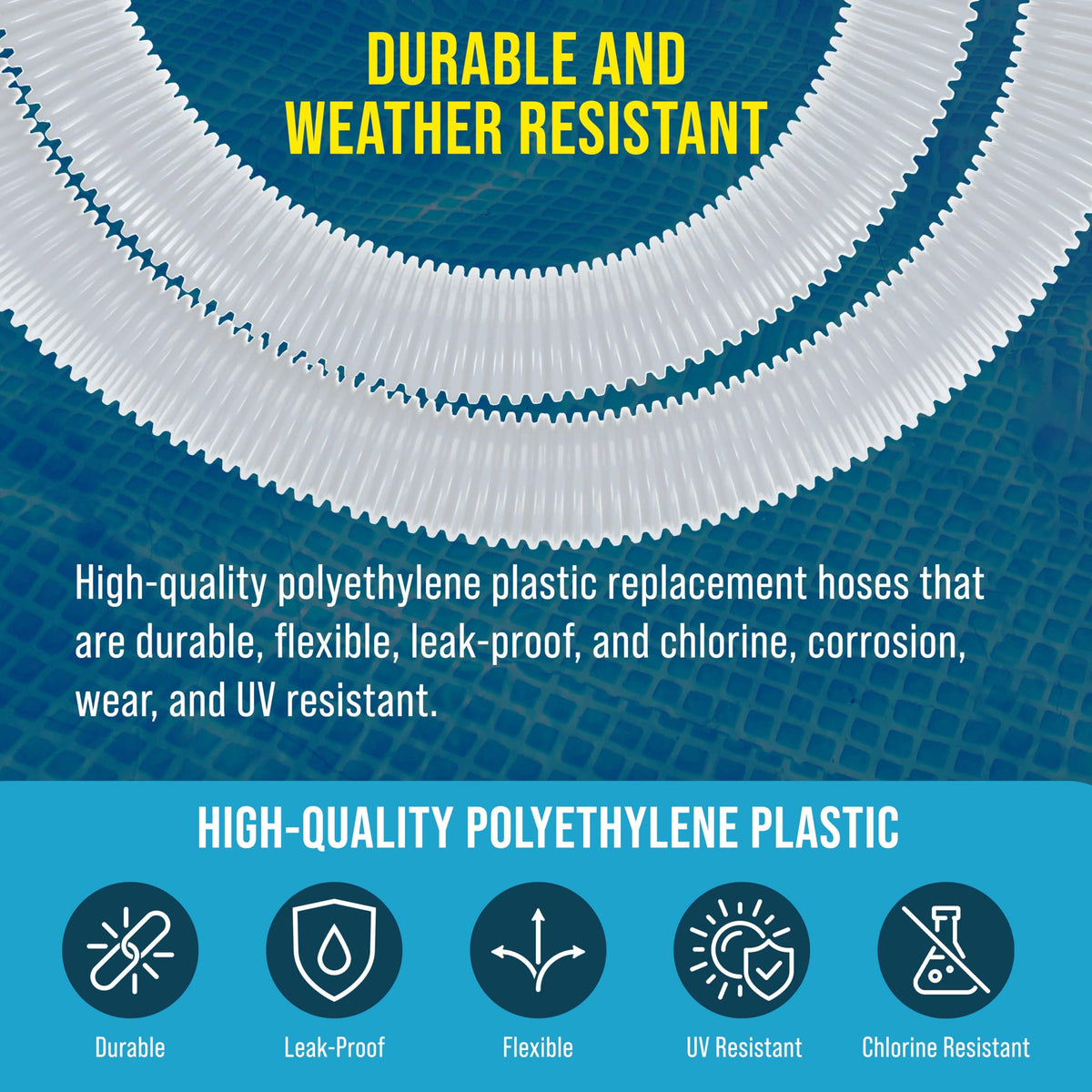 Intex-compatible 1.5-inch hose for easy replacement