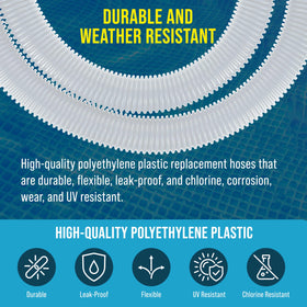 Intex-compatible 1.5-inch hose for easy replacement