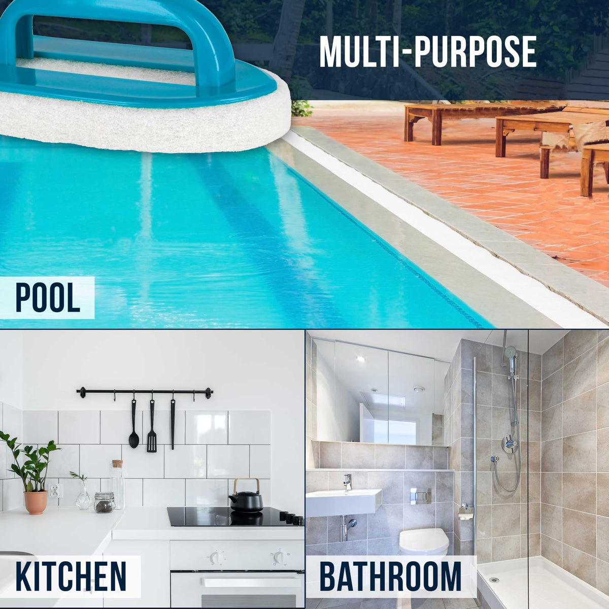 US Pool Supply kitchen and bathroom scrubbing surface in use