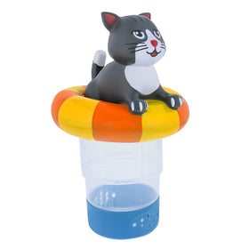 US Pool Supply Kitty Cat Floating Chlorine Dispenser keeps pool balanced with playful cat charm