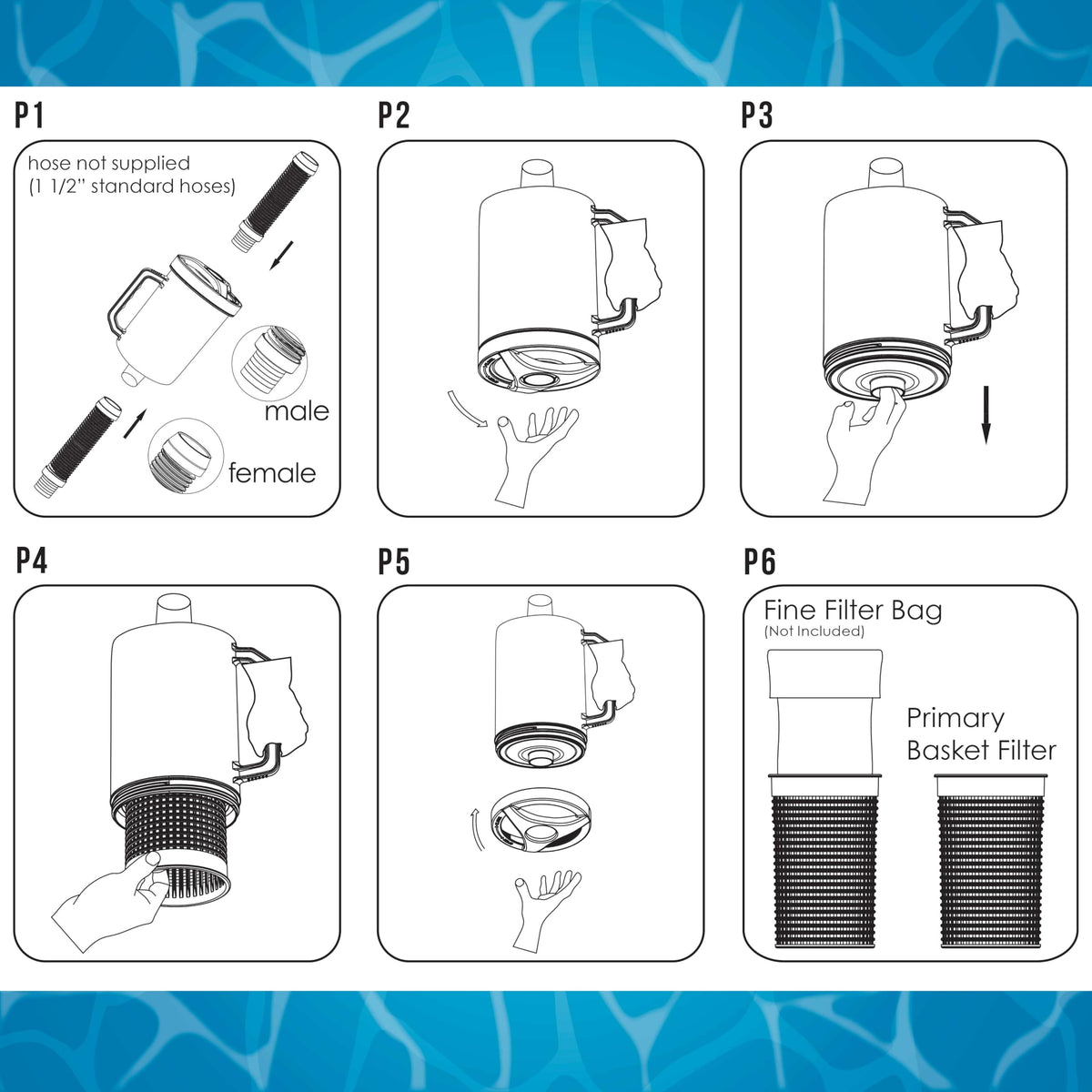 U.S. Pool Supply in-ground pool setup for cleaner operation.