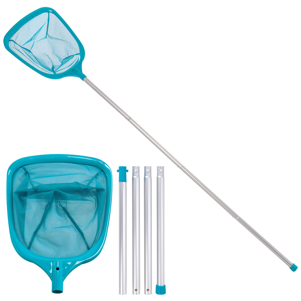 U.S. Pool Supply leaf skimmer net with 5ft reach for quick pool cleanup