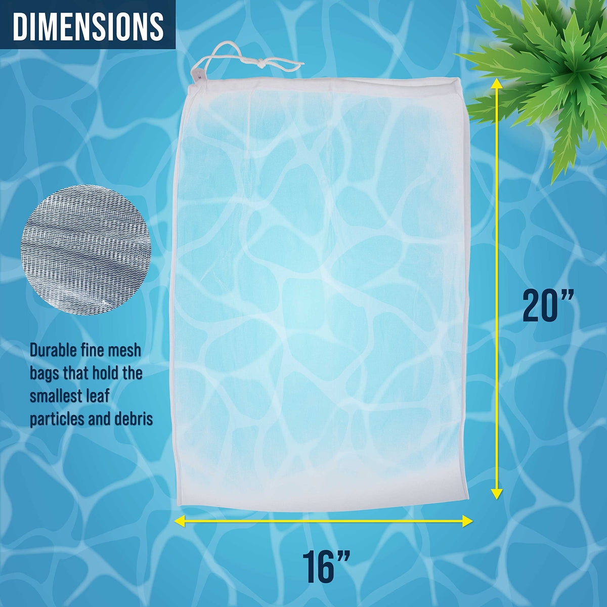 US Pool Supply mesh fabric close-up shows durable nylon construction
