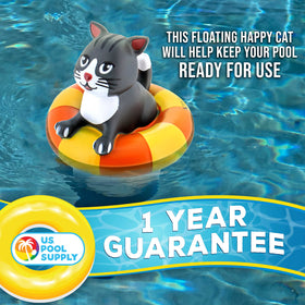 US Pool Supply Nine-Lives Life Preserver Cat Float adds whimsy while maintaining safe chlorine levels