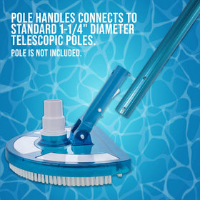 US Pool Supply pole connection compatible with standard telescopic poles.