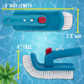 U.S. Pool Supply pool brush head 180-degree rotation enables flexible corner access