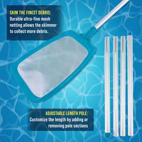US Pool Supply compatible with standard 1-1/4 inch poles for easy setup