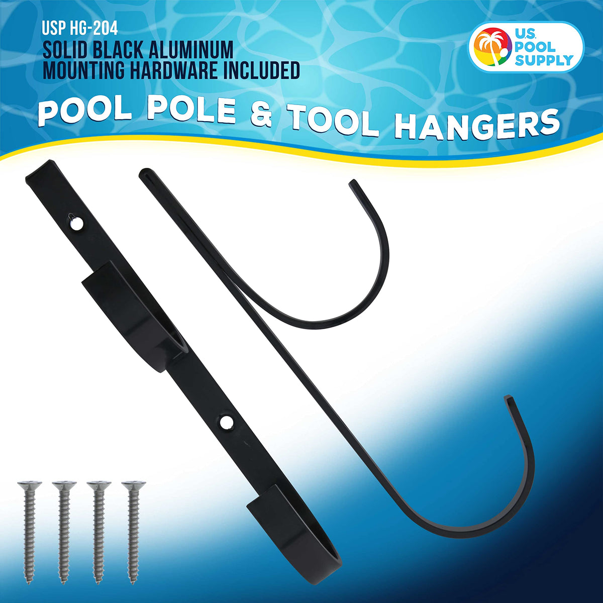 US Pool Supply pool pole hanger with screws included for mounting