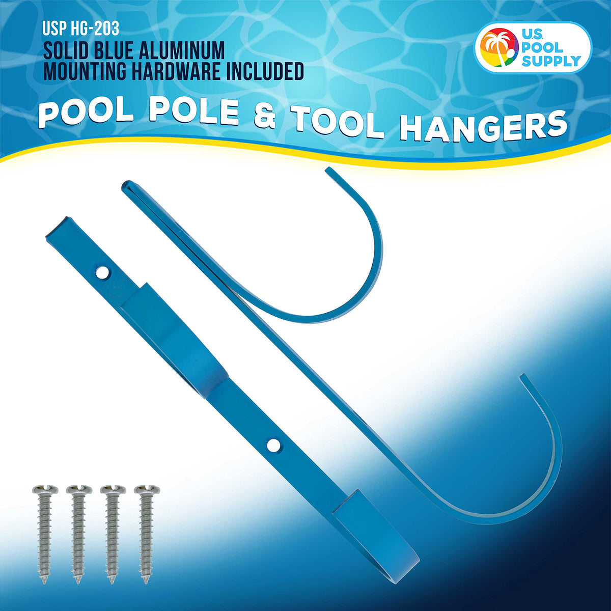 US Pool Supply mounting screws enable quick, secure installation on fences and posts