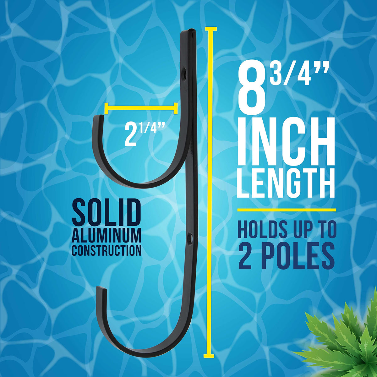 US Pool Supply pool pole hanger organizing poles and accessories on fence