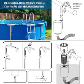 US Pool Supply skimmer connects to your pump for automatic surface cleaning.