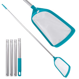 U.S. Pool Supply professional skimmer in action with a 6-foot frame for quick debris pickup.
