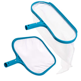 U.S. Pool Supply skimmer net with 12in frame captures fine debris for fast cleaning.