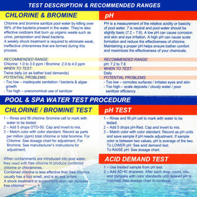 U.S. Pool Supply refill solution bottles set for convenient pool and spa testing.