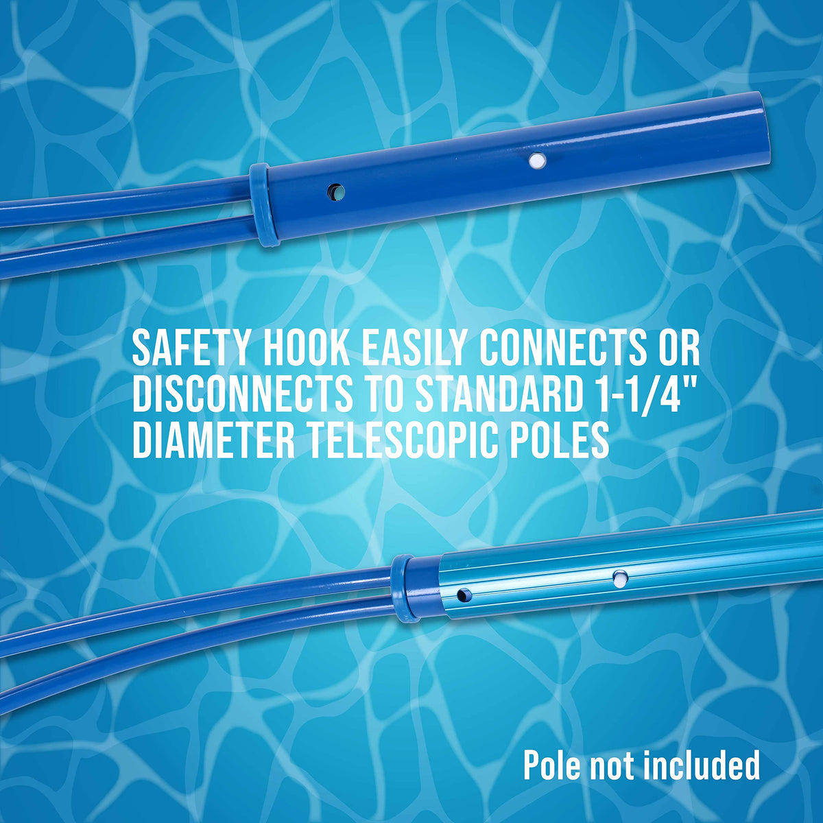 US Pool Supply safety hook helps teach rescue techniques safely.
