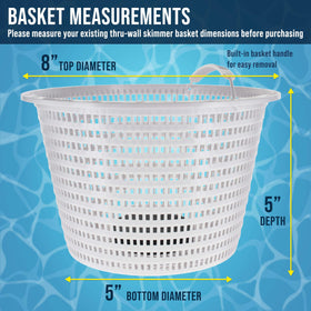 US Pool Supply anti-float weighted basket remains seated during operation.